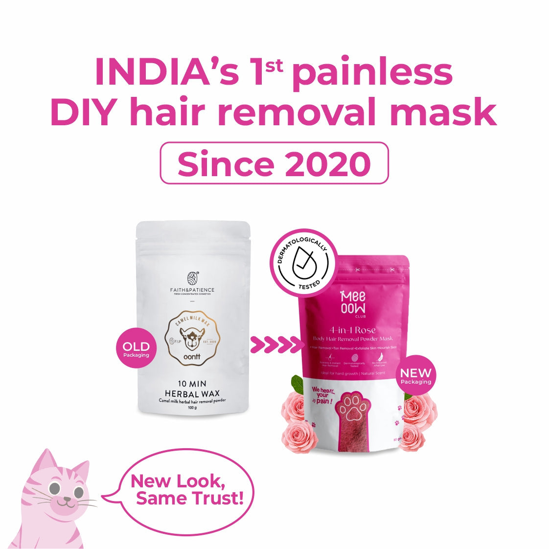 4-in-1 Rose Body Hair Removal Wax Powder Mask