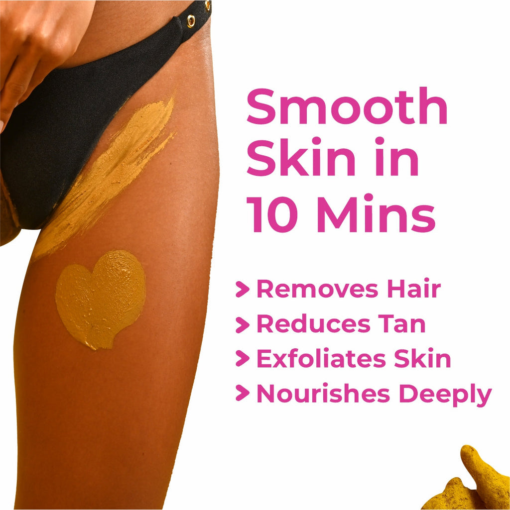 4-in-1 Turmeric Bikini Hair Removal Wax Powder Mask