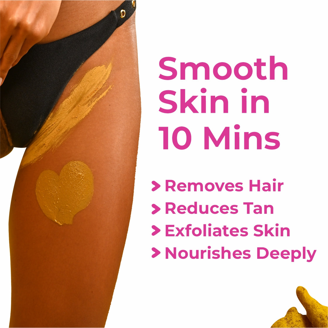 4-in-1 Turmeric Bikini Hair Removal Wax Powder Mask