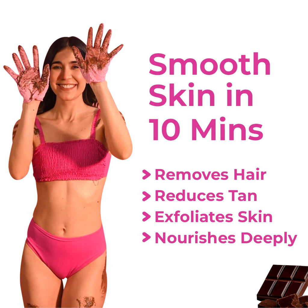 4-in-1 Chocolate Bikini Hair Removal Wax Powder Mask