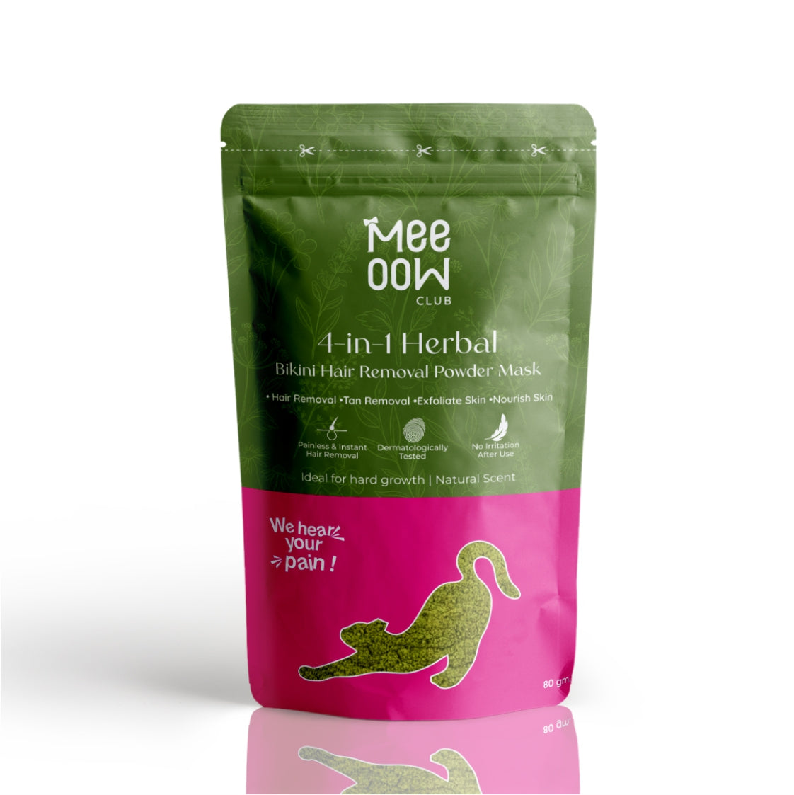 4-in-1 Herbal Bikini Hair Removal Wax Powder Mask 80g