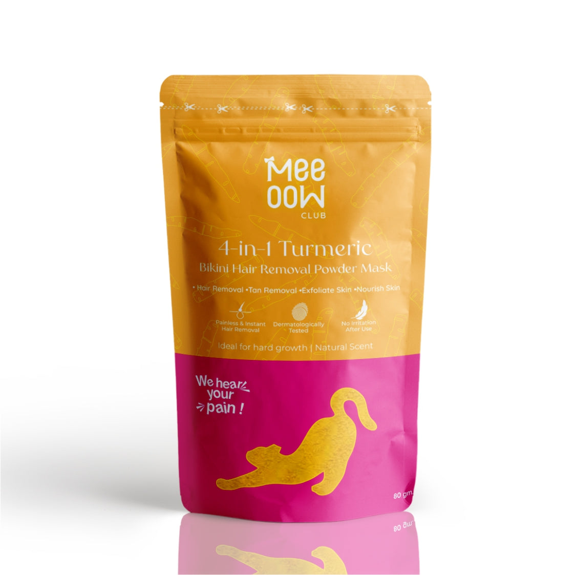 4-in-1 Turmeric Bikini Hair Removal Wax Powder Mask