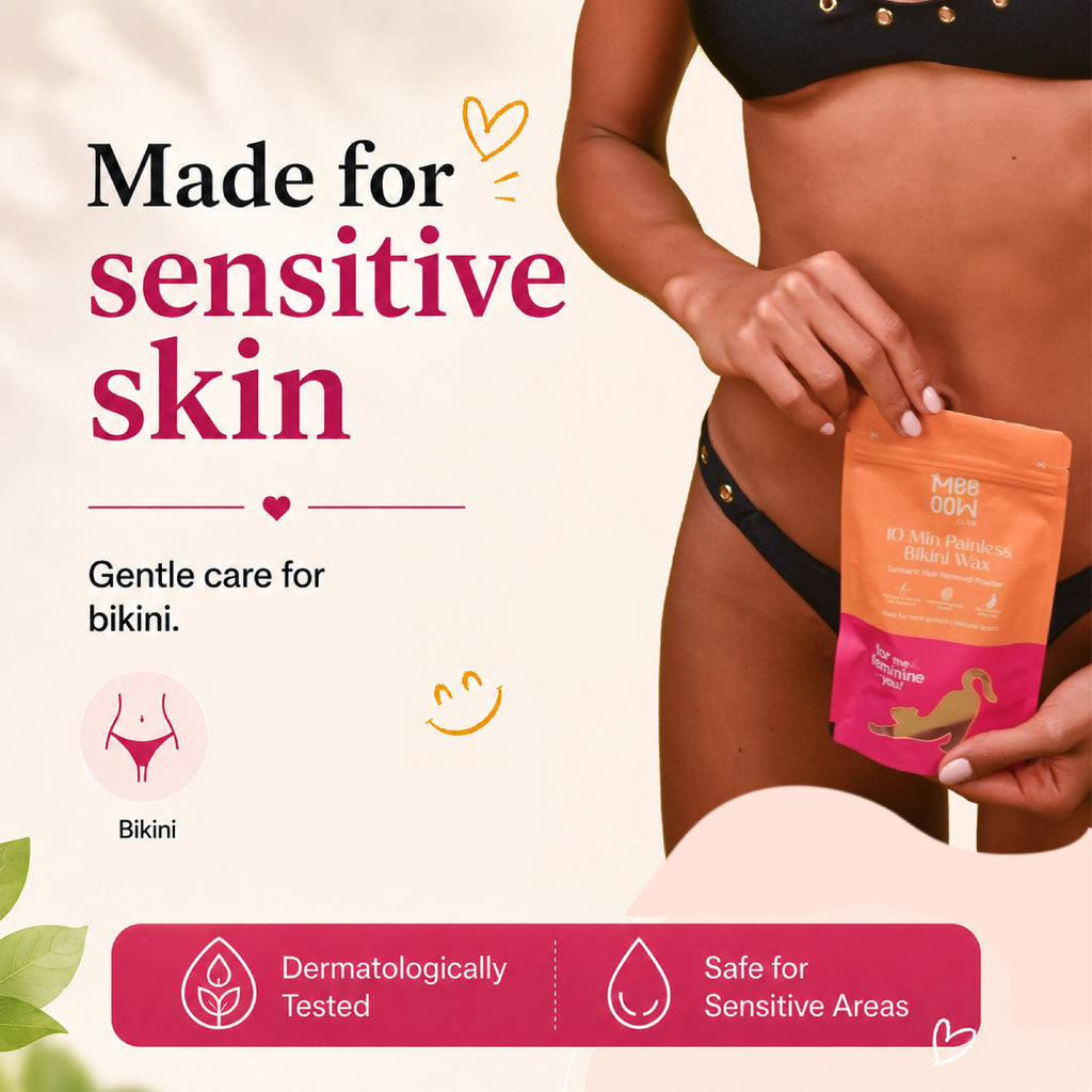 4-in-1 Turmeric Bikini Hair Removal Wax Powder Mask 80g