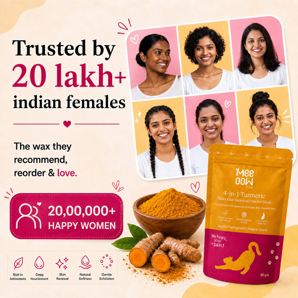 4-in-1 Turmeric Bikini Hair Removal Wax Powder Mask 80g