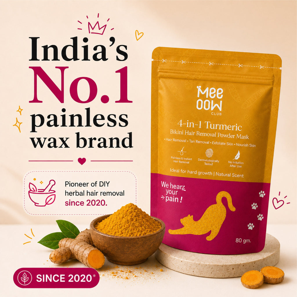 4-in-1 Turmeric Bikini Hair Removal Wax Powder Mask 80g